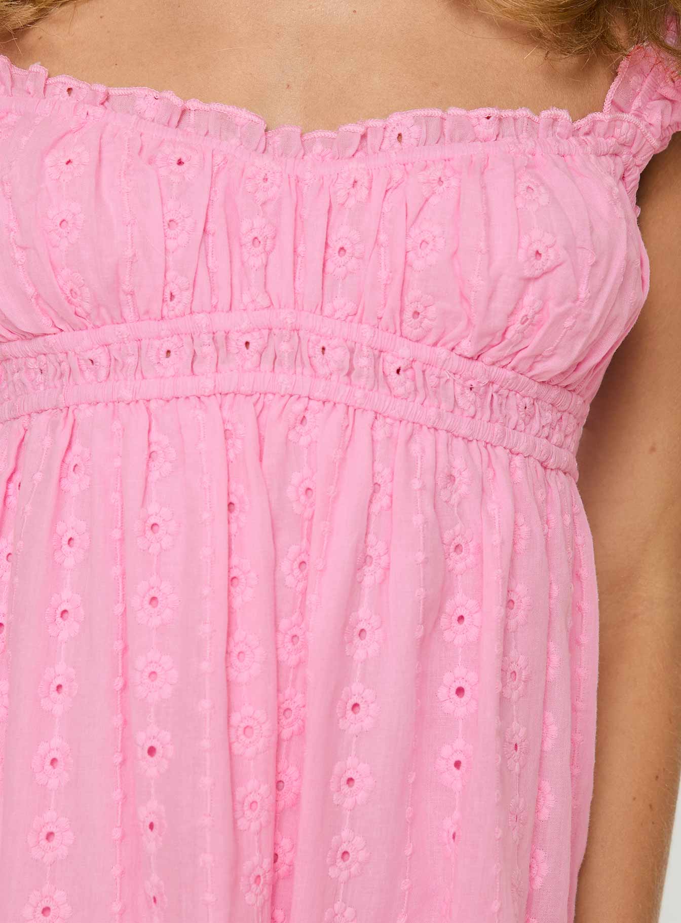 Carlita Mini Elbise Pembe Petite