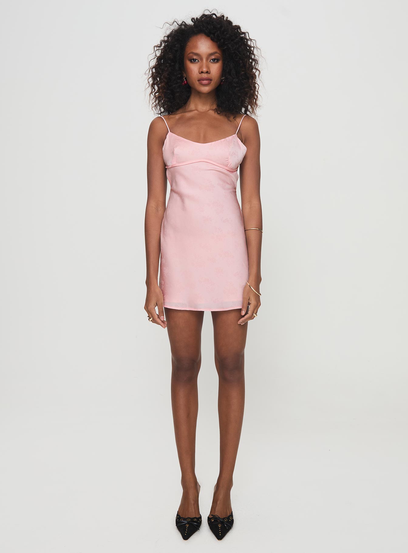 Clemence Mini Elbise Pembe
