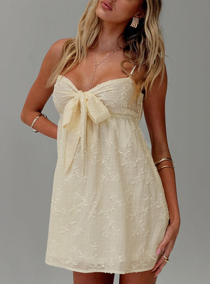 Granno Mini Elbise Limon