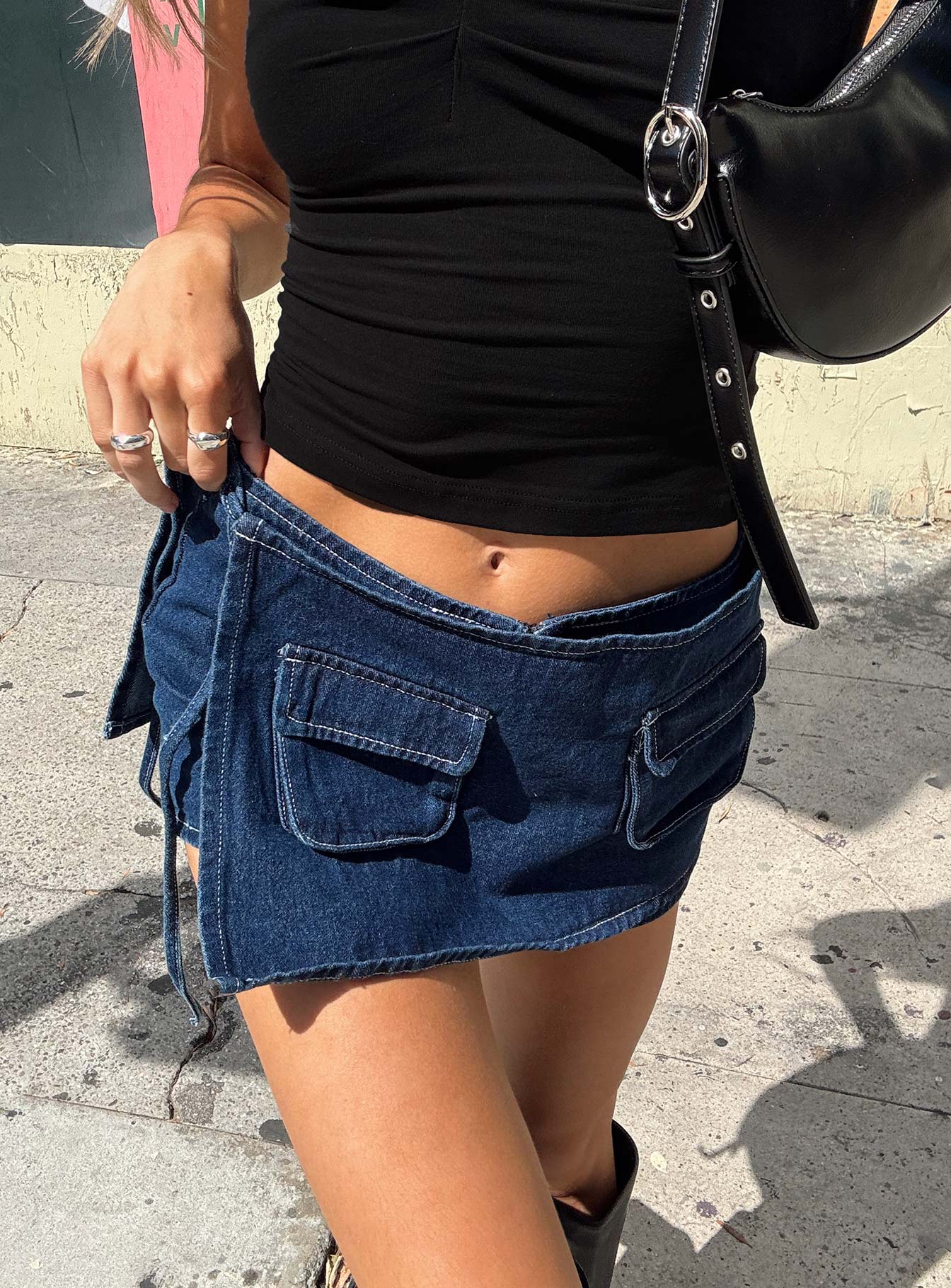 Kırsal Skort Mavi Denim