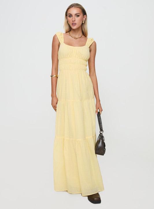 Skieler Maxi Elbise Limon