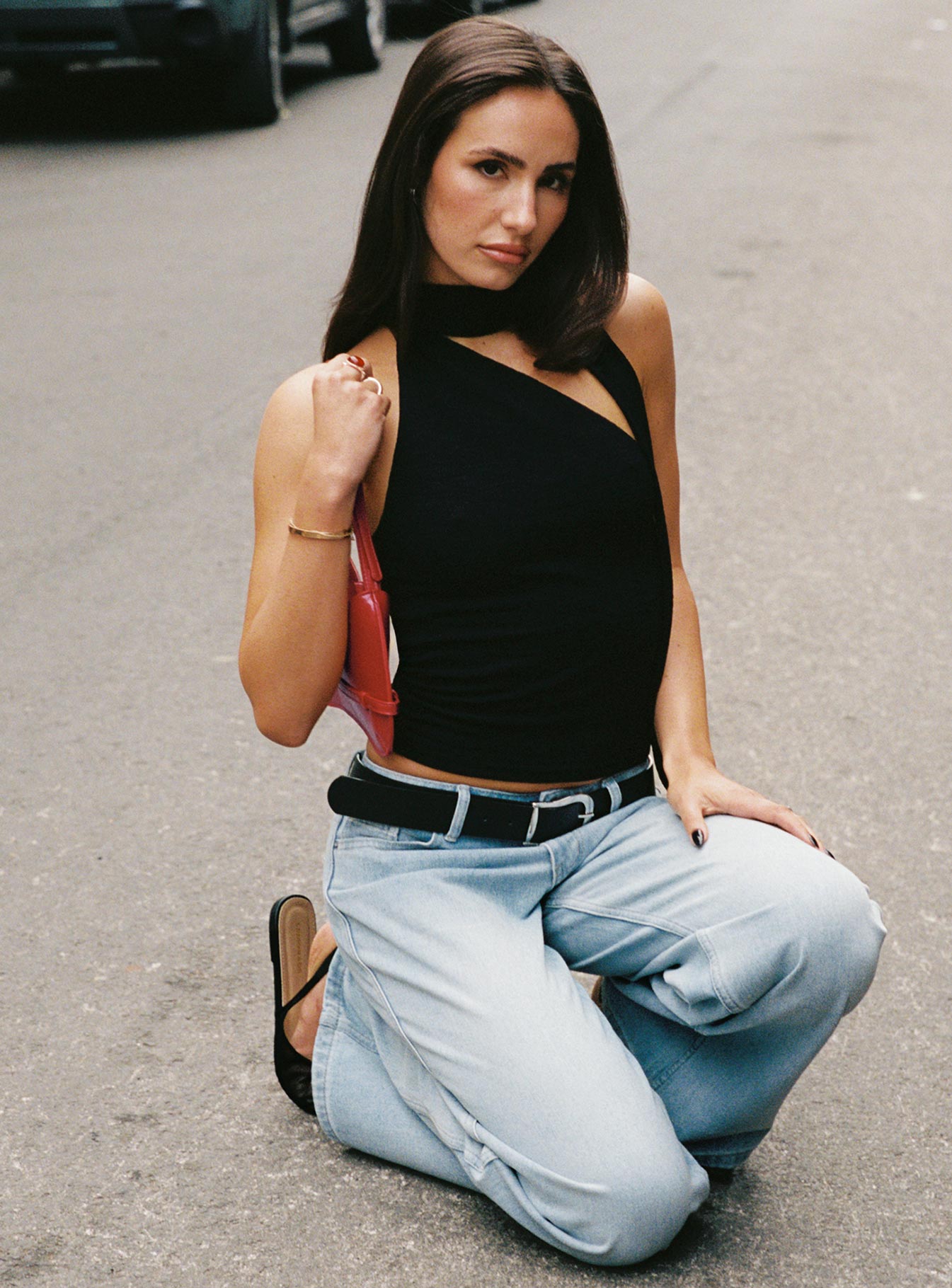 Anderstone Boyundan Bağlamalı Üst Siyah