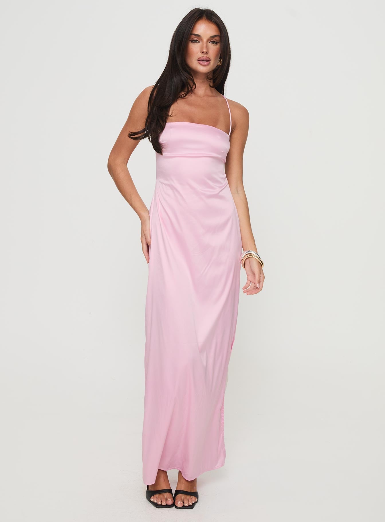 Roselyn Maxi Elbise Pembe