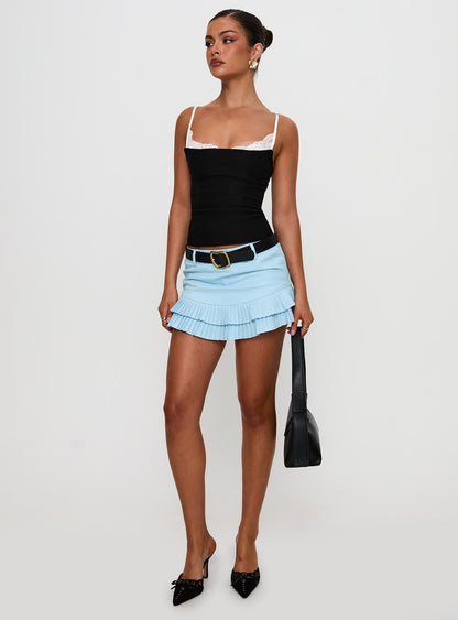 Rönesans Korse Dantelli Üst Siyah / Beyaz