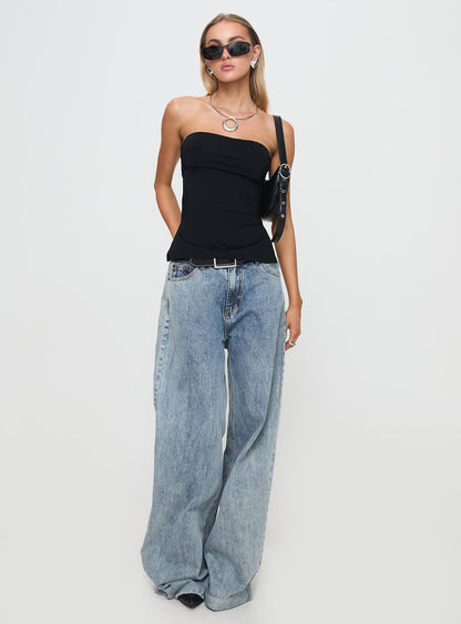 Strutter Straplez Üst Siyah