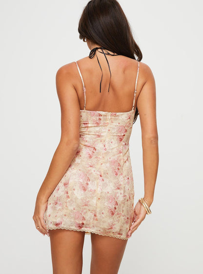 Kemmi Mini Elbise Pembe / Karışık