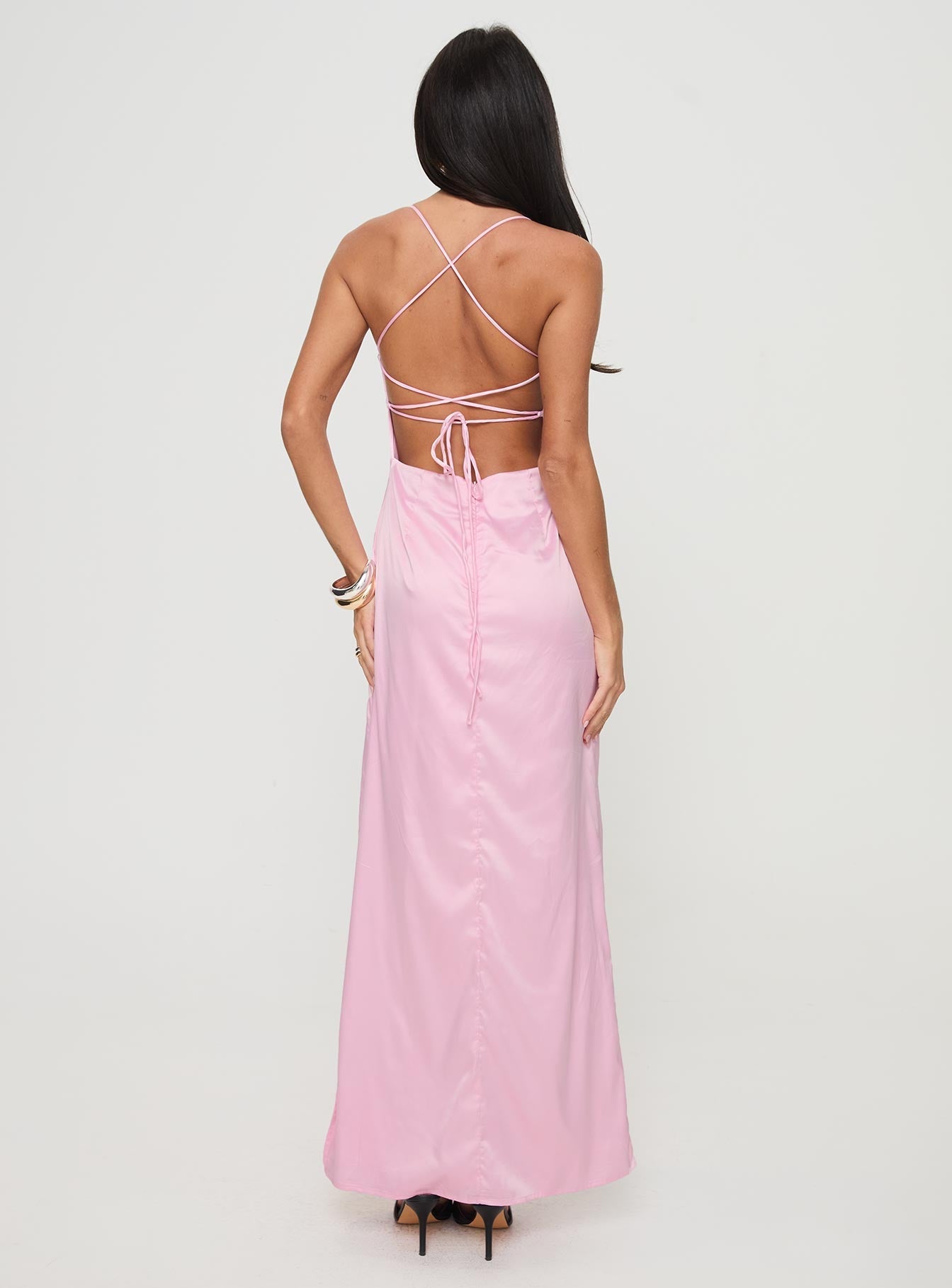 Roselyn Maxi Elbise Pembe