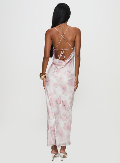 Kalyssa Uzun Elbise Multi Çiçekli