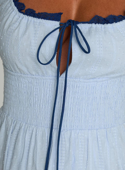 Natilda Mini Elbise Mavi