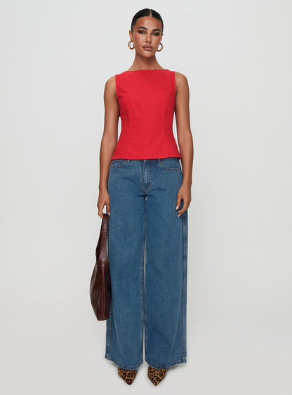 Lilitina Üst Kırmızı