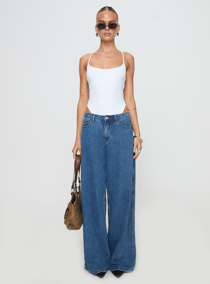 Tamamı Bağlamalı Bodysuit Beyaz