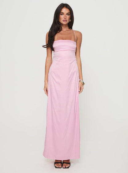 Roselyn Maxi Elbise Pembe