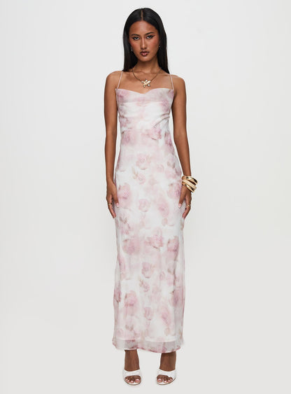 Kalyssa Uzun Elbise Multi Çiçekli