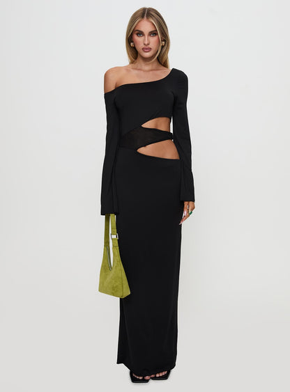 Kazimier Uzun Kollu Maxi Elbise Siyah