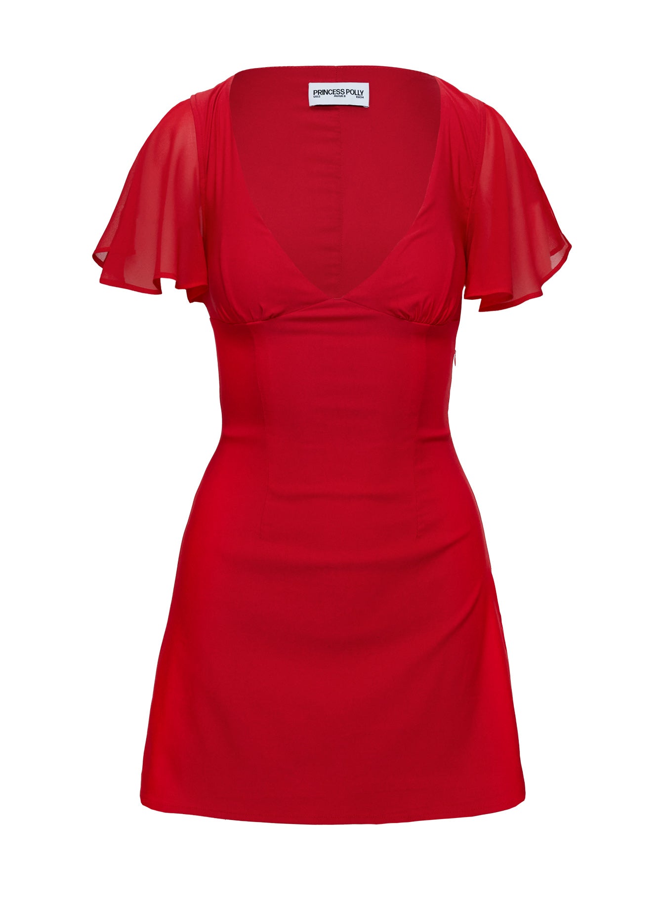 Florie Korse Mini Elbise Kırmızı