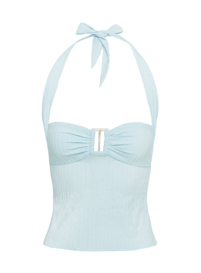 Isabetta Halter Üst Aqua
